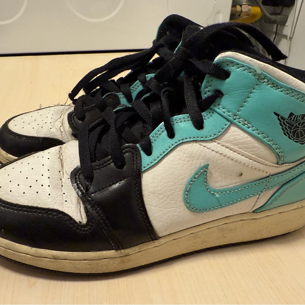 Nike Black and Blue High-Top Sneakers